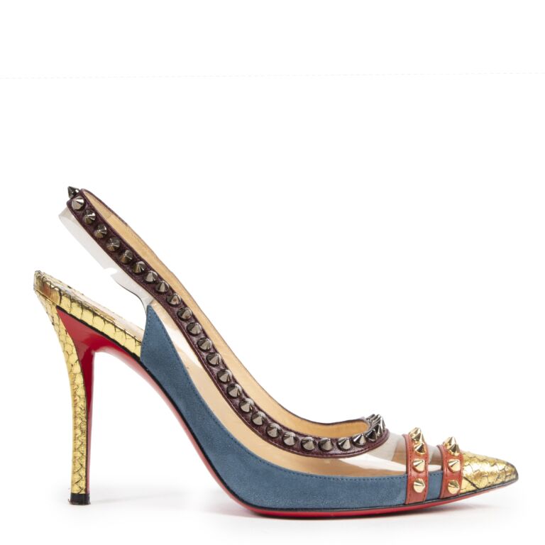 medaljevinder elskerinde Meddele Christian Louboutin Multicolor Studded Heels - size 36 ○ Labellov ○ Buy and  Sell Authentic Luxury
