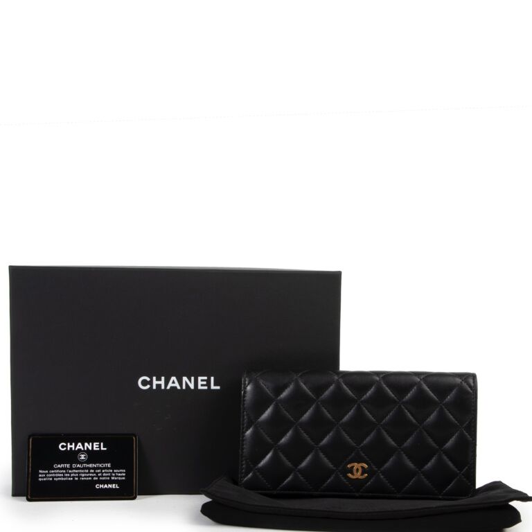 Chanel Taupe Quilted Leather CC Long Wallet