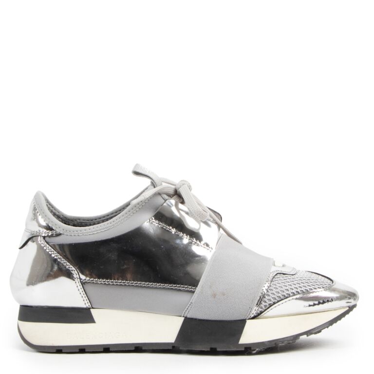 Balenciaga Race Runner Silver Sneakers - size 35 Labellov Buy and Sell ...