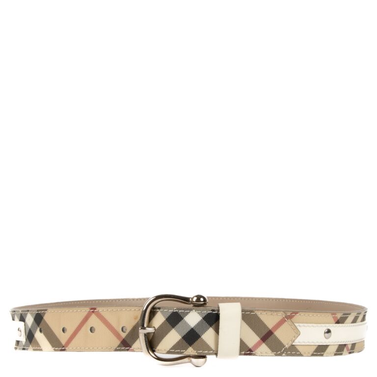 Burberry Check Slim Belt Size 80 Labellov Buy and Sell Authentic Luxury