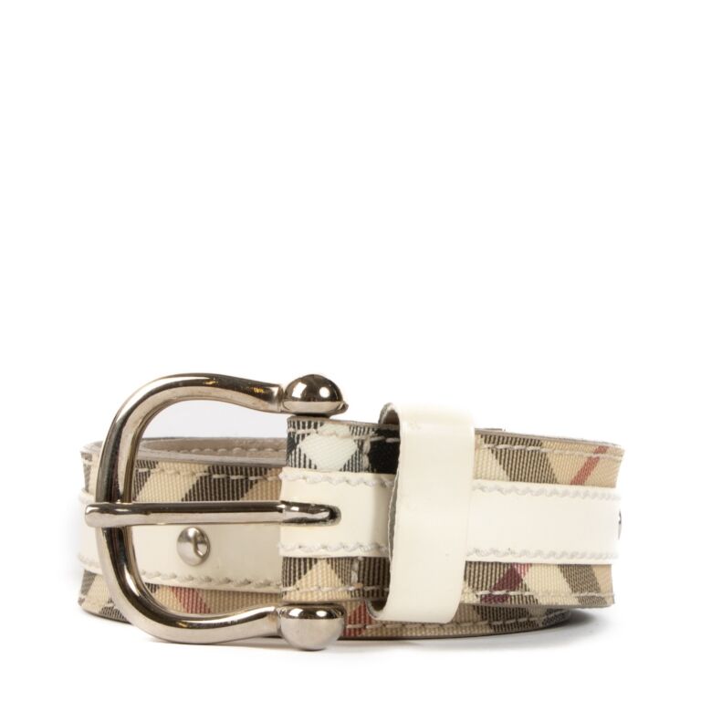Burberry Check Slim Belt Size 80 Labellov Buy and Sell