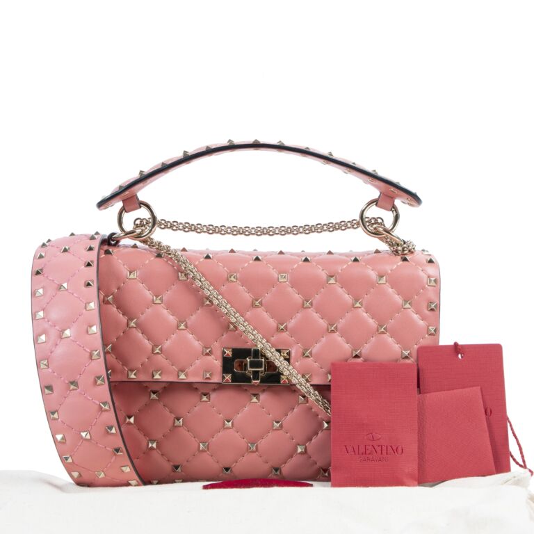 Valentino Garavani Pink medium Rockstud Spike bag