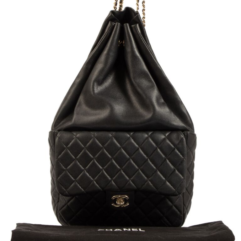 CHANEL Lambskin Quilted Large in Seoul Backpack Black