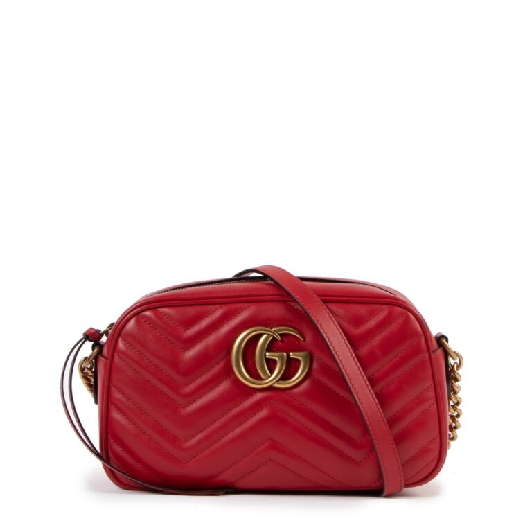 Gucci Red Velvet GG Marmont Mini Shoulder/Crossbody Bag ○ Labellov ○ Buy  and Sell Authentic Luxury