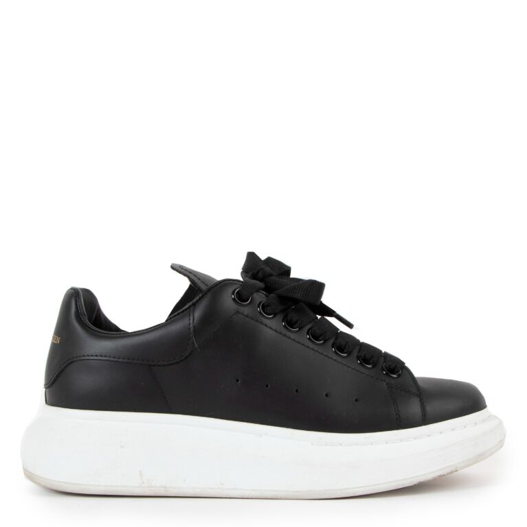 Black leather alexander mcqueens on sale