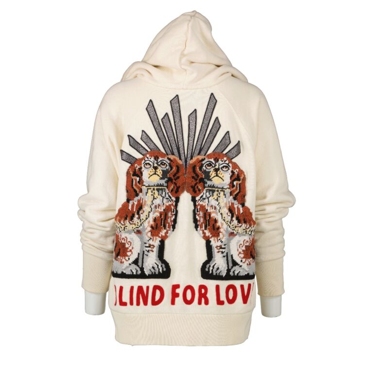 Gucci Beige Cotton Blind For Love Sweater size XS Labellov Buy and Sell Authentic Luxury