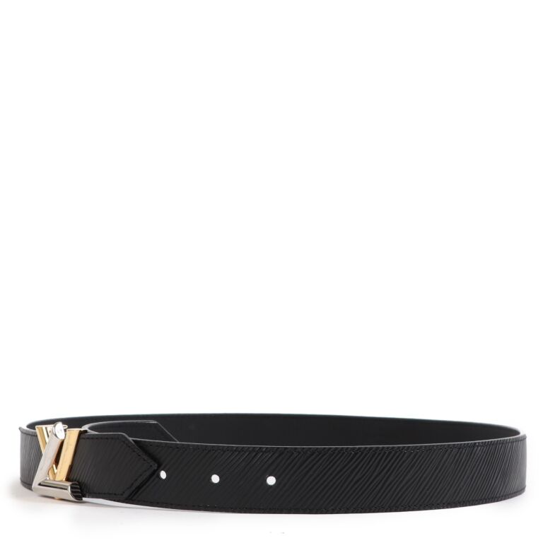 Louis Vuitton Twist Black Epi Leather Belt - size 90