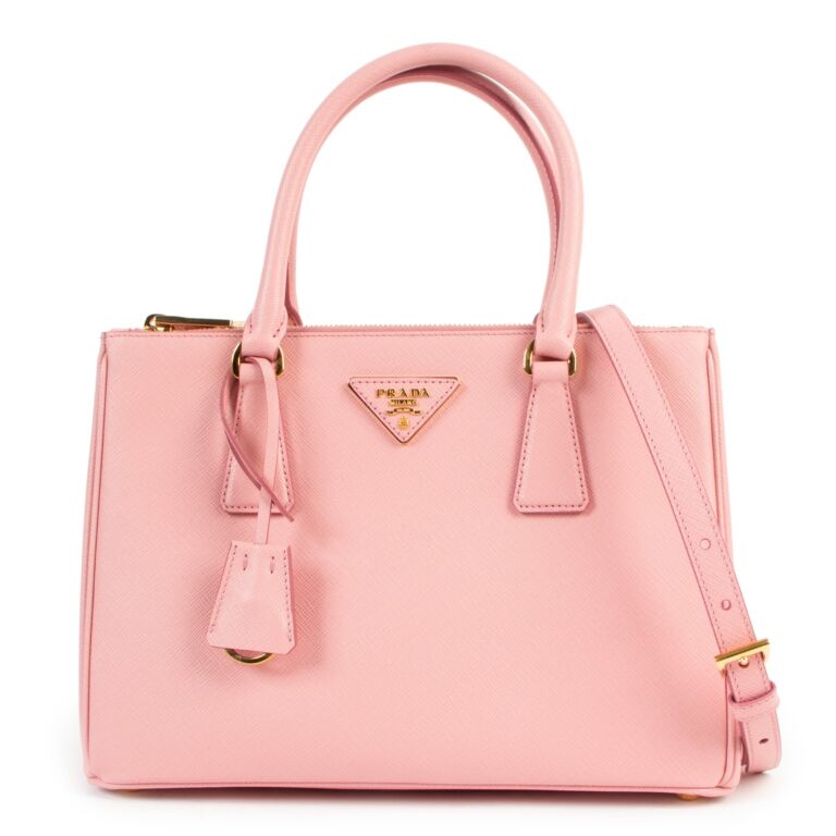 Prada Petal Pink Galleria Saffiano Leather Medium Bag Labellov