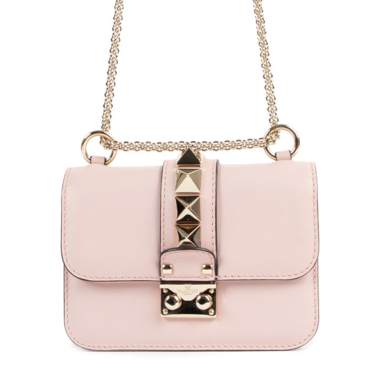 Pink Valentino Rockstud Glam Lock Crossbody Bag