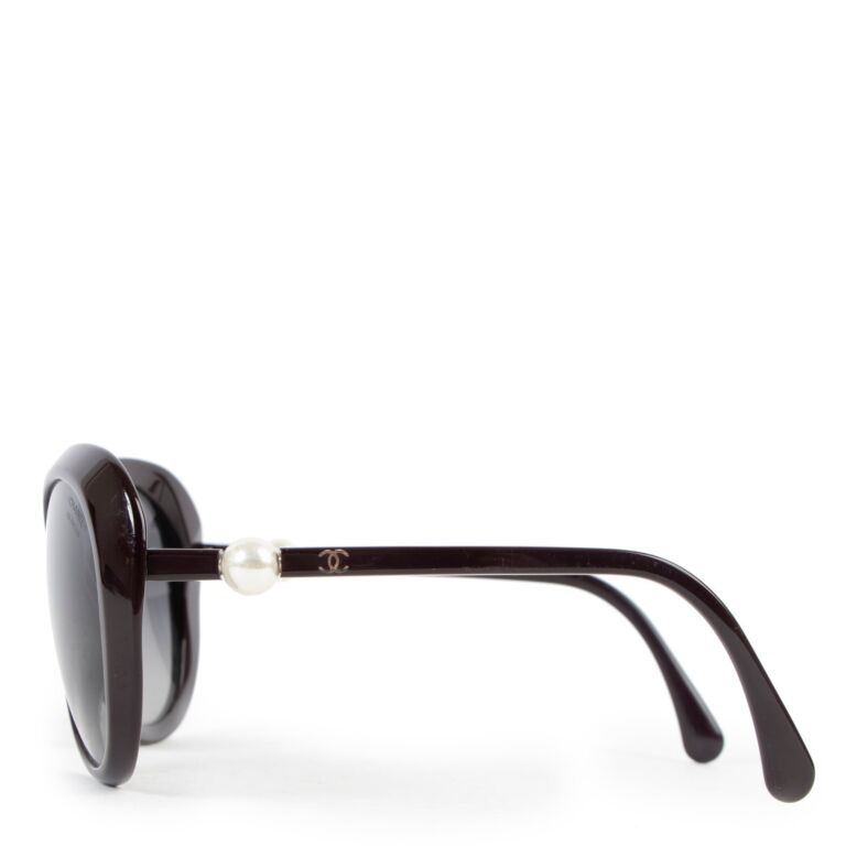 Plastic Candy Pearl Large Frame Sunglasses - Temu