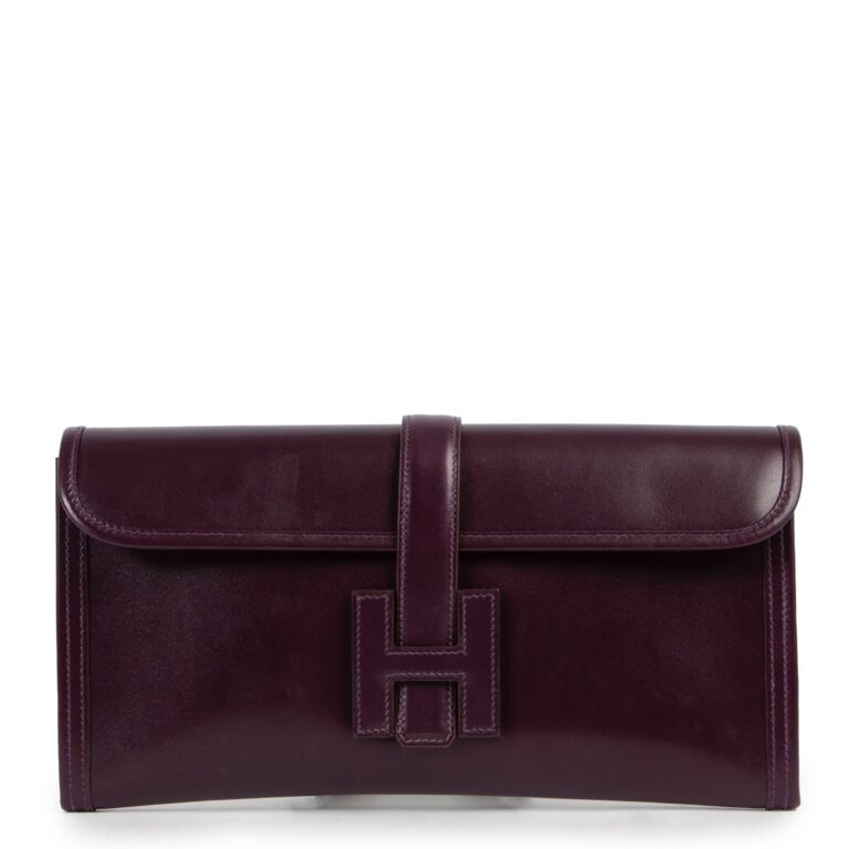 Herm s Jige Elan Purple Clutch Labellov Buy and Sell