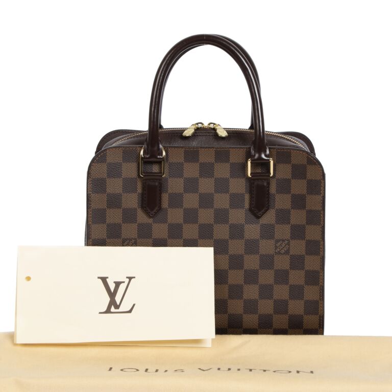 LOUIS VUITTON DAMIER EBENE TRIANA TOP HANDLE BAG - CRTBLNCHSHP