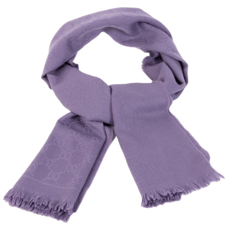 Gucci Purple Wool Scarf Labellov Buy and Sell Authentic Luxury