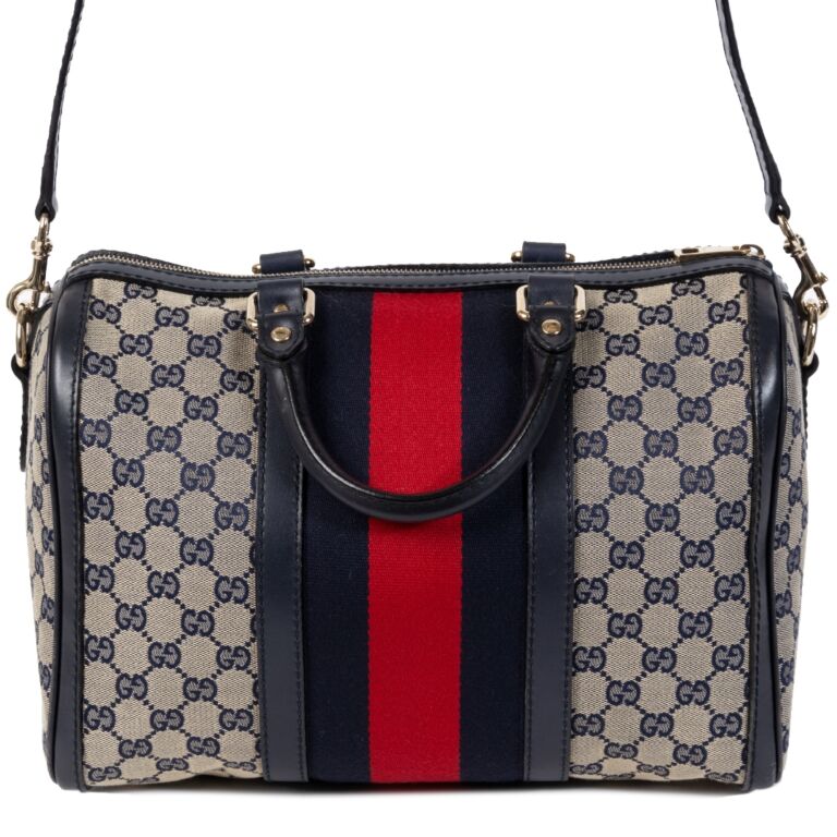 Gucci vintage web boston bag black shop