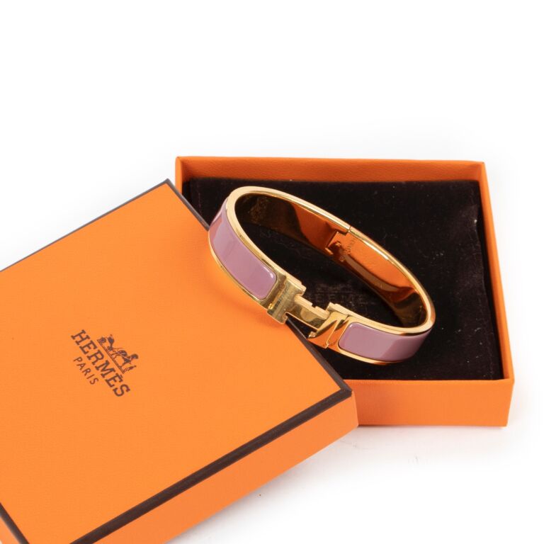 Hermes clic H Fusion bracelet rose gold hardware | Vintage-United