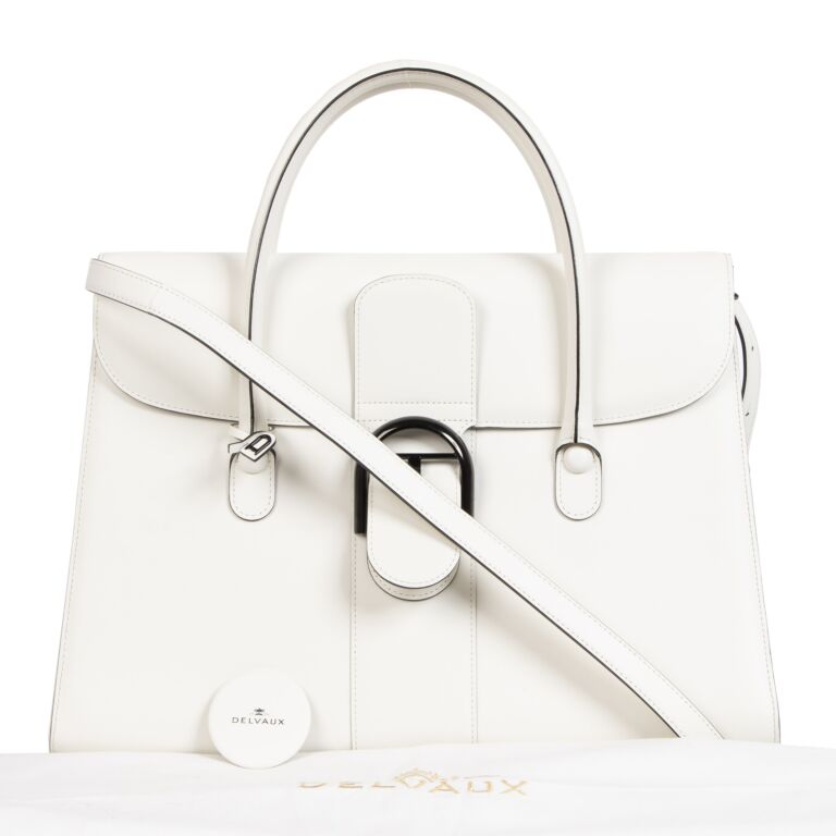 Brillant leather crossbody bag Delvaux White in Leather - 32841886