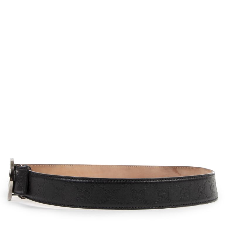 Gucci ブラック ベルト 368186BGHON-1000-90 サイズ90