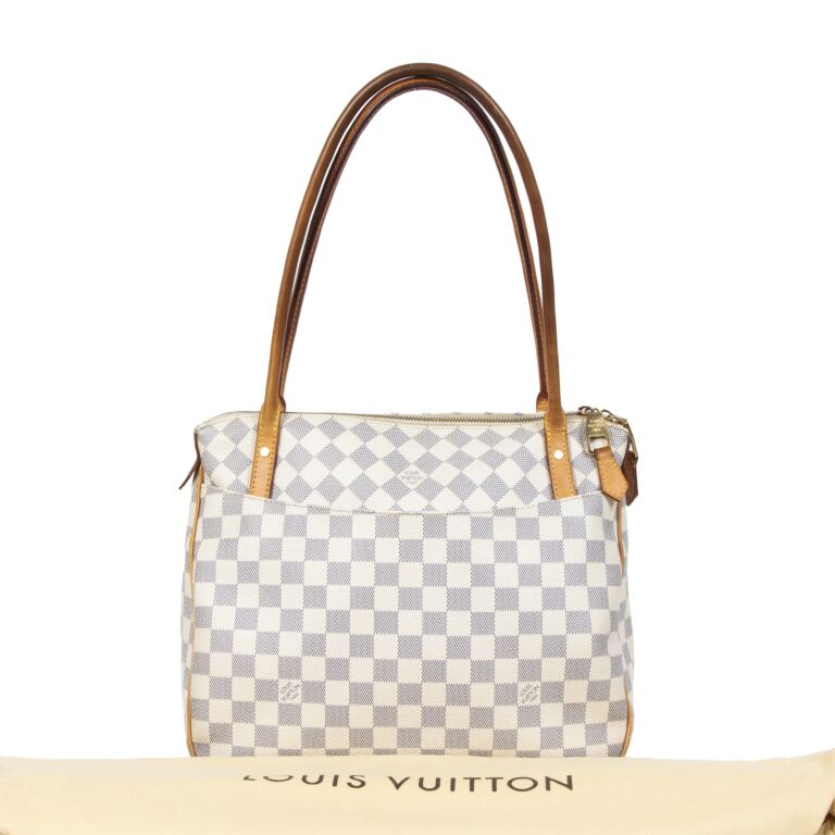 Louis Vuitton Vintage - Damier Azure Figheri PM Bag - White Ivory