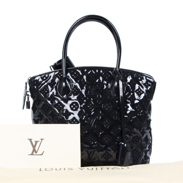 Louis Vuitton Black Patent Leather Fascination Lock It Bag