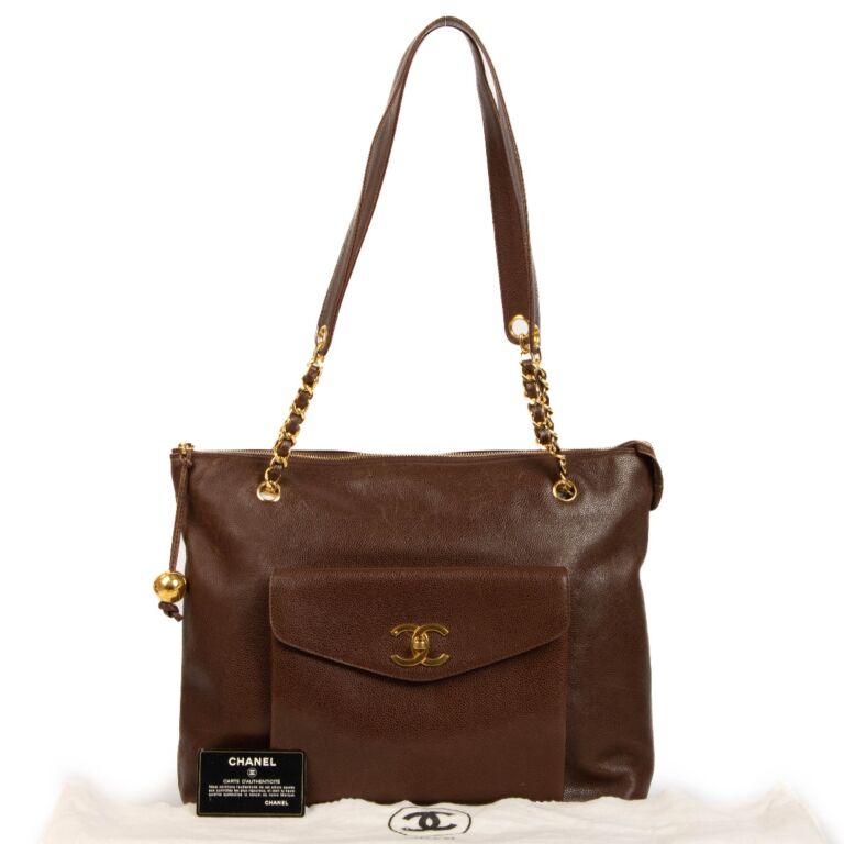 Chanel Brown Vintage Tote Bag ○ Labellov ○ Buy and Sell