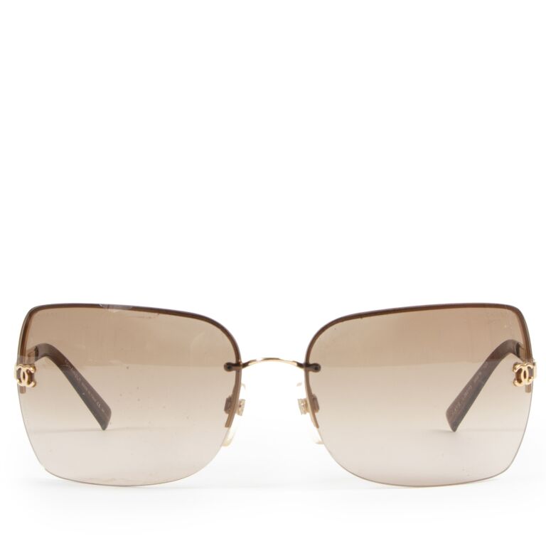 Chanel Brown Gradient Rimless Sunglasses ○ Labellov ○ Buy and