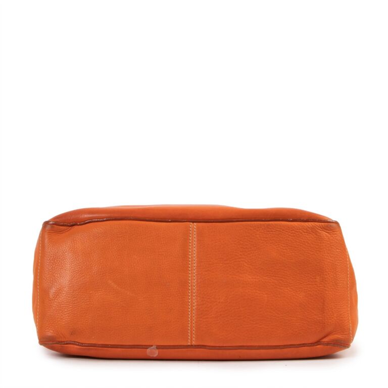 Celine Orange Leather Boogie Bag ○ Labellov ○ Buy and Sell