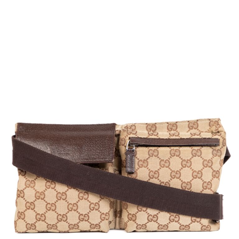 Gucci Beige GG Monogram Canvas Belt Bag Labellov Buy and