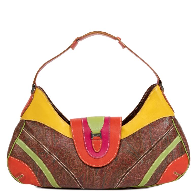 ETRO: Paisley bag in coated cotton - Multicolor  Etro shoulder bag  014278040 online at