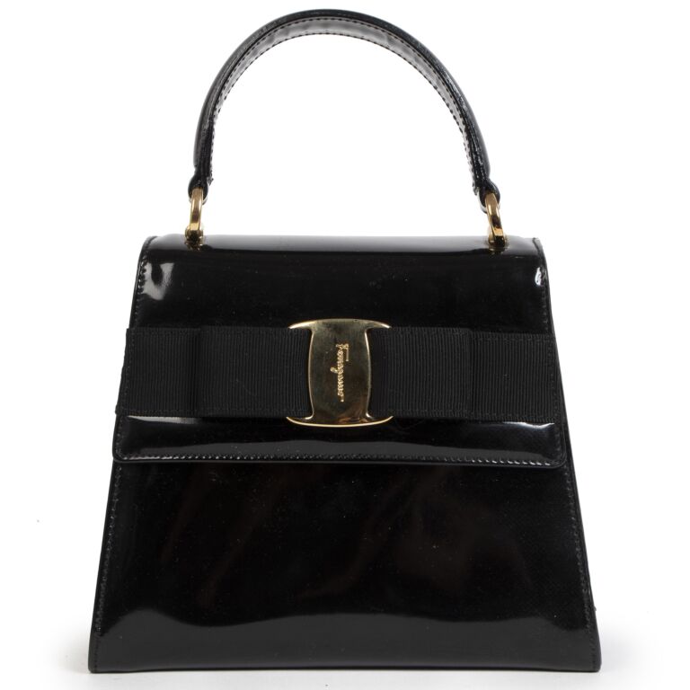 Ferragamo patent leather bag new arrivals