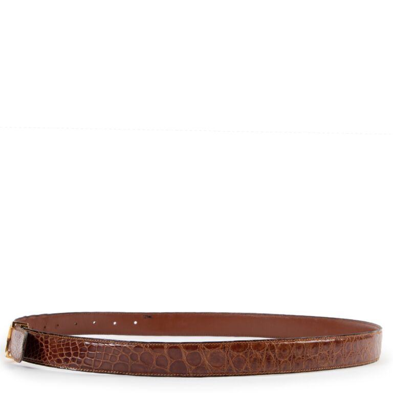 Cartier Cognac Crocodile Belt - Size 90 ○ Labellov ○ Buy and