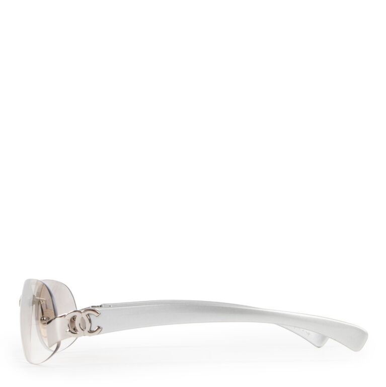 Chanel Silver CC Rimless Sunglasses ○ Labellov ○ Buy and Sell Authentic  Luxury