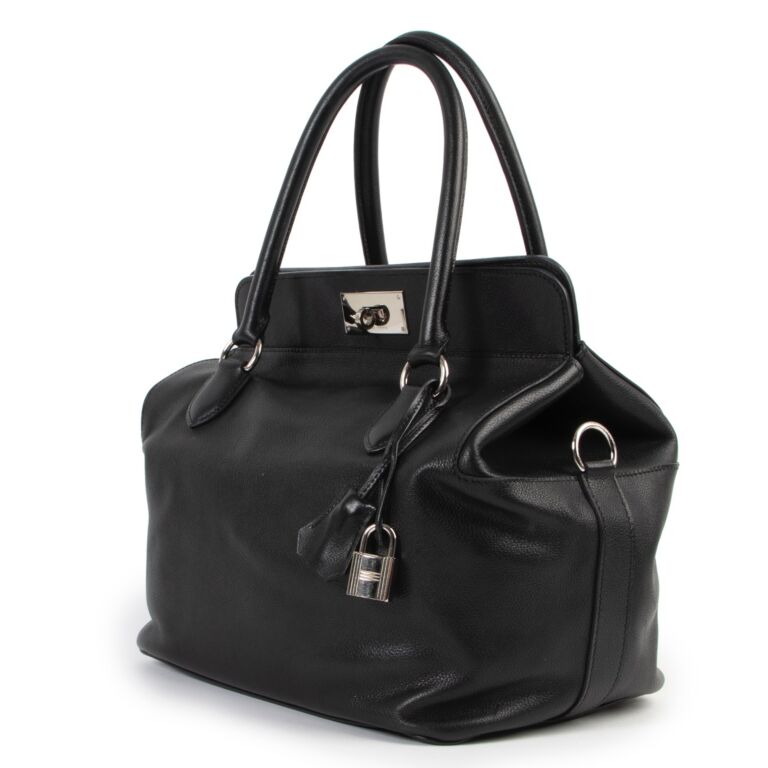 Hermes Black Evercolor Toolbox 26 Bag Labellov Buy and Sell Authentic Luxury
