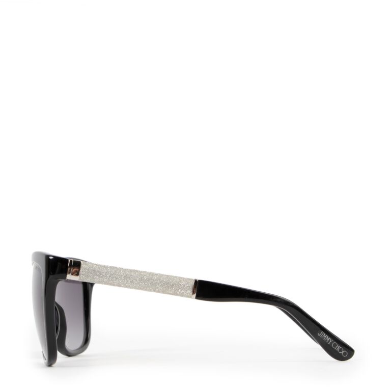 Jimmy Choo Black Cora S Glitter Sunglasses Labellov Buy and