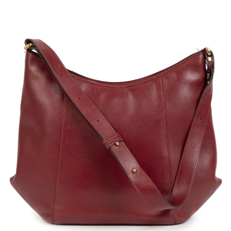 Delvaux Dark Red Souhait Jumping Shoulder Bag ○ Labellov