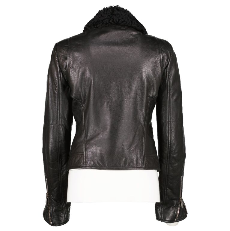 Balenciaga painted biker jacket store