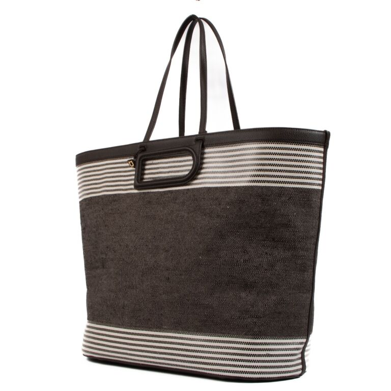 Delvaux Ebène Toile Sangle/Taurillon D To D XL Bag
