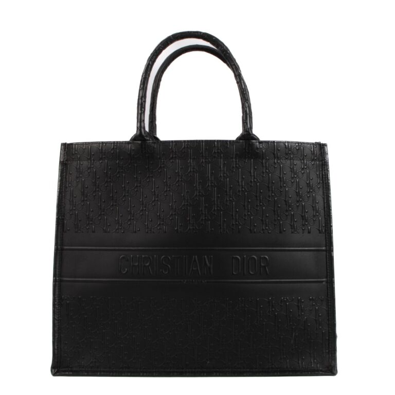 Dior bag black best sale leather