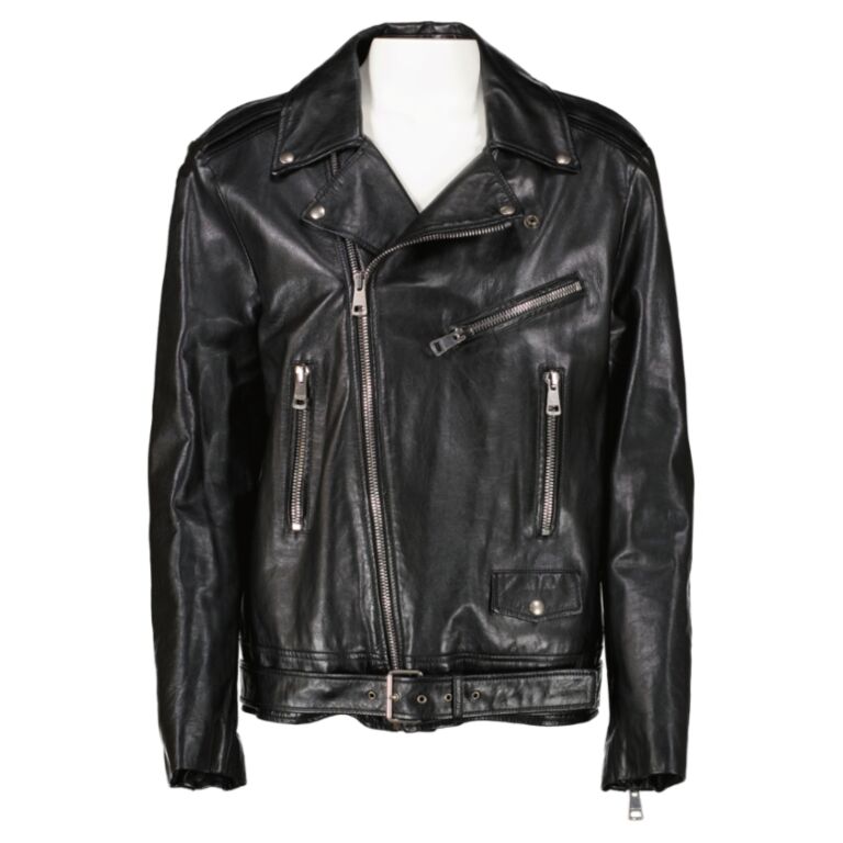 Gucci Black GG Skull Leather Biker Jacket Size IT42 Labellov Buy and Sell Authentic Luxury