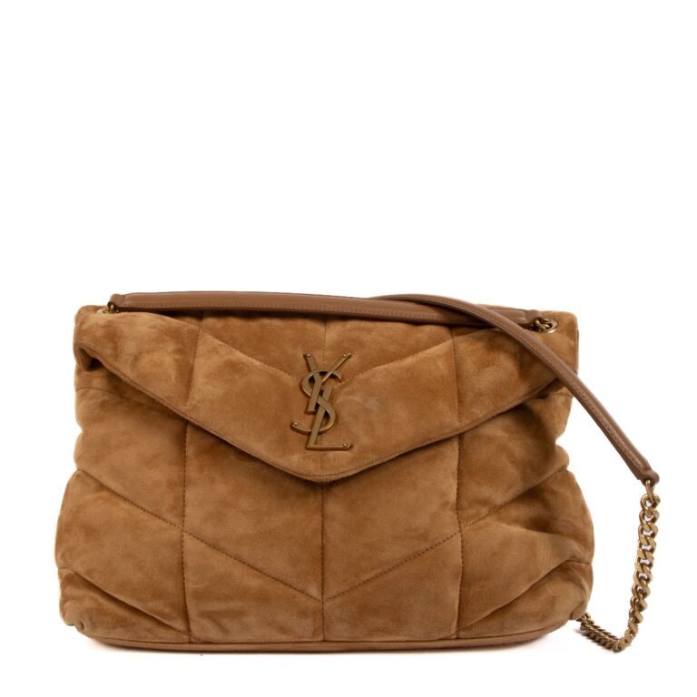 ALPHA DAY satchel bag in camel suede & leather — PIERRE HARDY