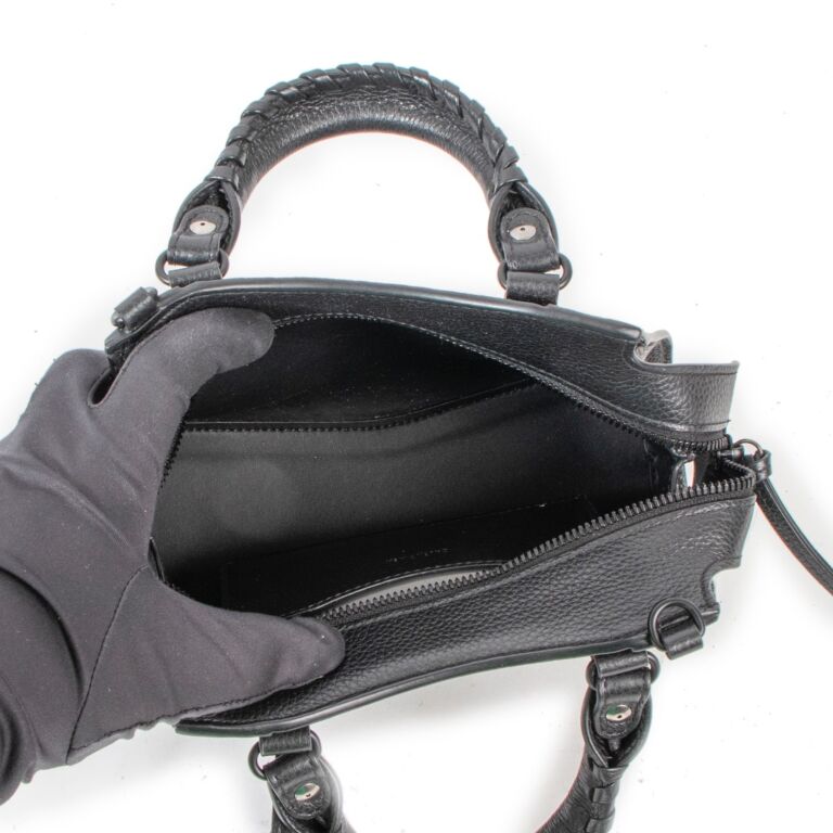 Balenciaga Black Mini Neo Classic Shoulder Bag Labellov Buy