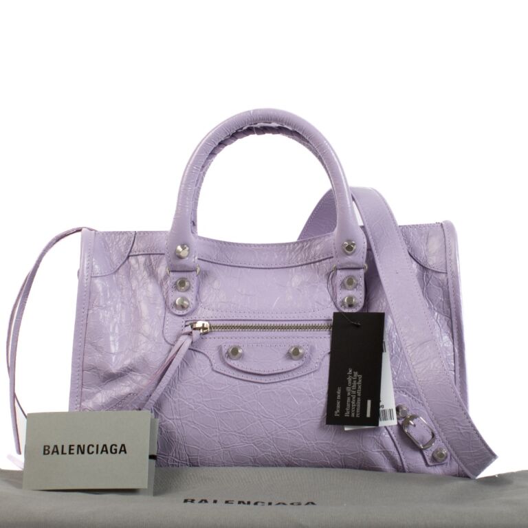 Balenciaga Light Purple Arena Le City Small Bag ○ Labellov ○ Buy