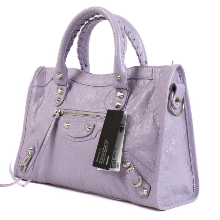 Balenciaga Light Purple Arena Le City Small Bag ○ Labellov