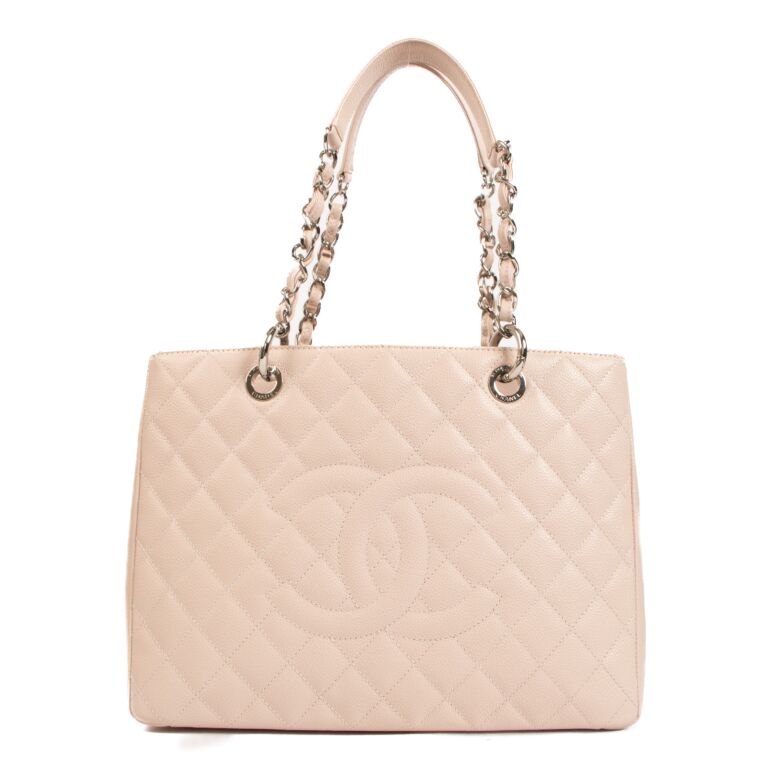 CHANEL Caviar Grand Shopping Tote GST Light Pink 95201