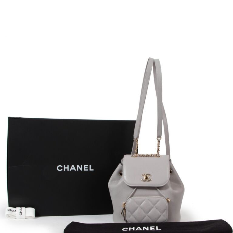 Chanel Grey Business Affinity Mini Backpack ○ Labellov ○ Buy and