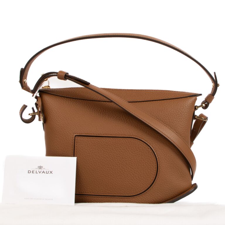 Delvaux Pin Swing Tan Leather Crossbody Bag Labellov Buy and Sell Authentic Luxury