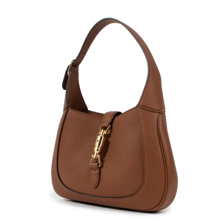 Jackie 1961 medium natural grain bag in black leather