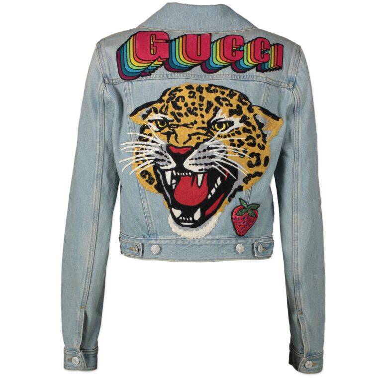 Gucci Embroidered Tiger Denim Jacket IT38 Labellov Buy and