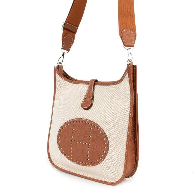 Hermes Brown Canvas/Leather Evelyne Bag – Luxury GoRound