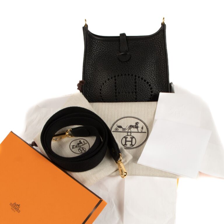 Hermes mini evelyne black hot sale