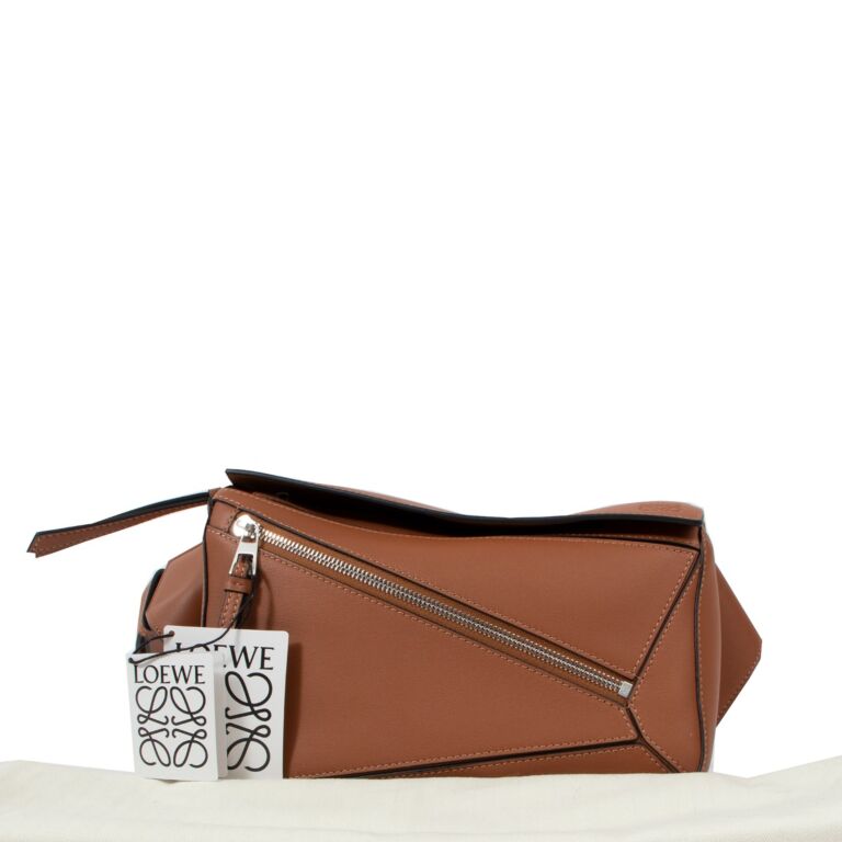 Shop LOEWE PUZZLE Mini Puzzle bumbag in classic calfskin